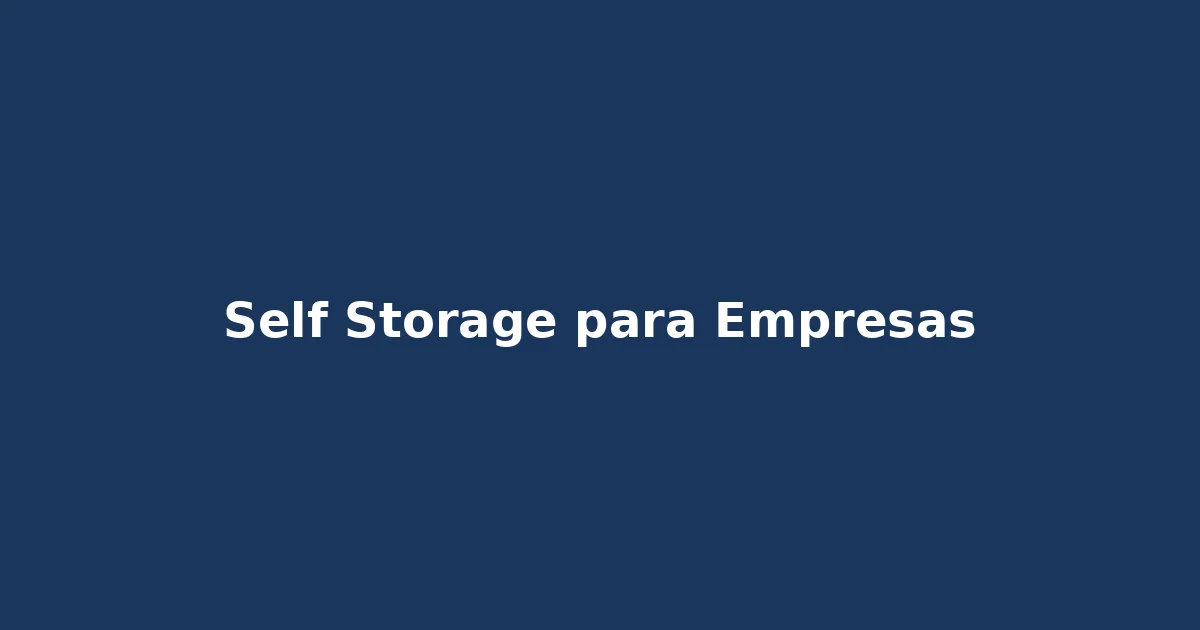 Alternativas armazém para PME