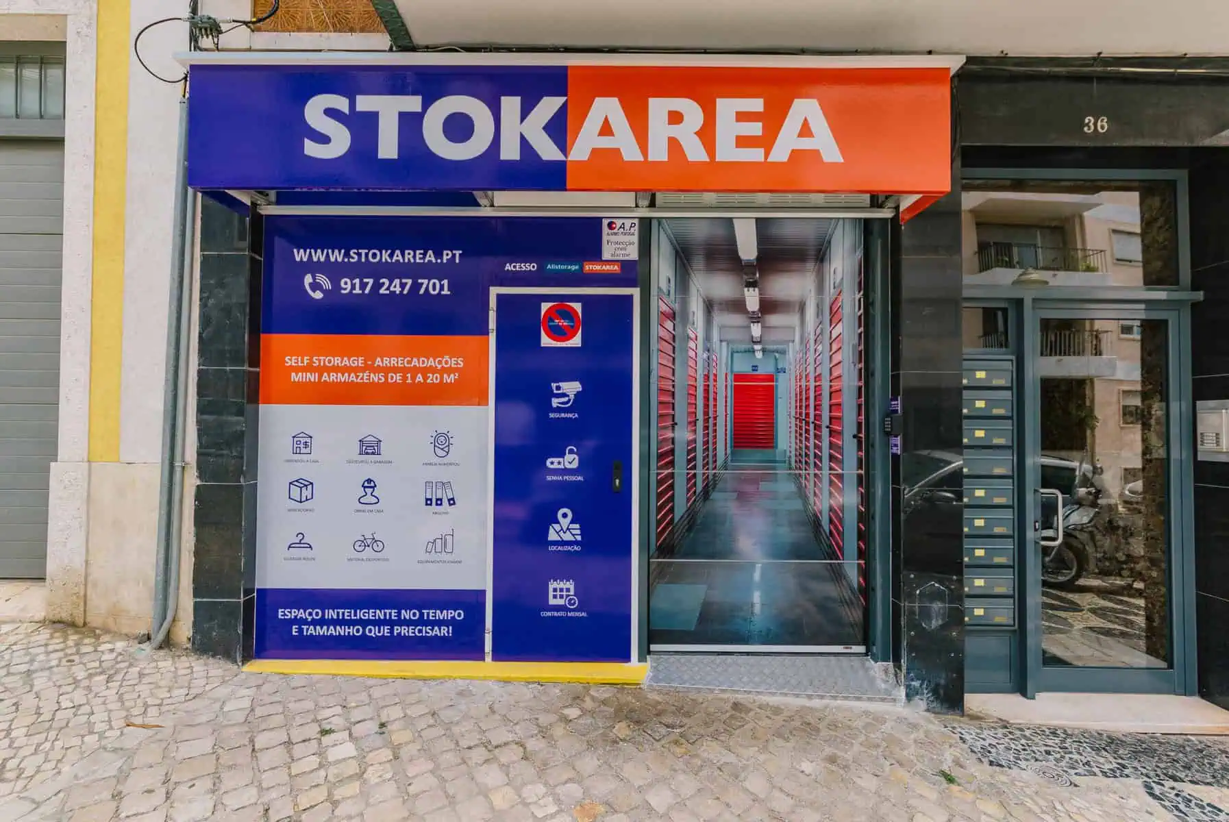 Fotografia rua Unidade stokarea self storage Alcantara